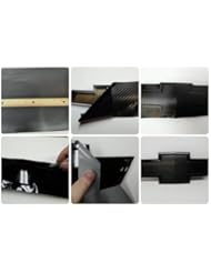 Automotive Parts and Accessories: Auto Wrap Vinyl Sheets (2) - You-Cut your own Black Carbon Fiber Look Decal (Overlays) for Chevy Bowtie Grill Emblem (Badge) - 11" x 4" Vinyls & Instructions Included - Oracal or Hexis