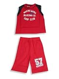 Mish Mish - Infant/Newborn Baby Boys Short Set, Red, Navy