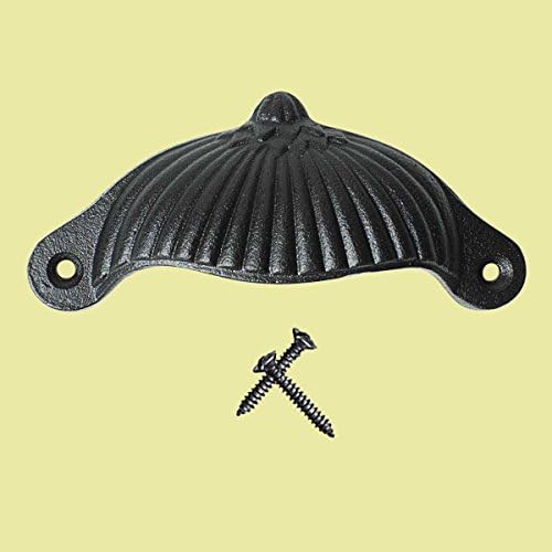 Cabinet Or Drawer Bin Pull Black Iron Cup 4" X 1 9/16" H | Renovator's Supply