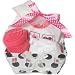 Newborn Baby Shower Gift Basket 3Pc Set Girl Clothes