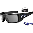 Oakley MotoGP Batwolf Men's Polarized Special Editions Racewear Sunglasses w/ Free B&F Heart Sticker Bundle - Polished Black/Grey