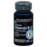 PharmAssure Vitamin B-12, Timed Release, 2000 mcg, 100 tablets