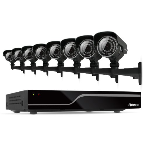 DEFENDER 21031 SENTINEL 8-Channel Smart Security DVR with 8 Ultra Resolution Outdoor Security Cameras