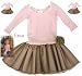 Dolls & Divas Baby Girl Clothes Pink & Mocha Ballerina Tutu Cotton Princess Dress 3T
