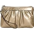 Coach Leah Leather Wristlet Cosmetic Case Bag Gold Coach Leah Leather Wristlet Cosmetic Case Bag Gold