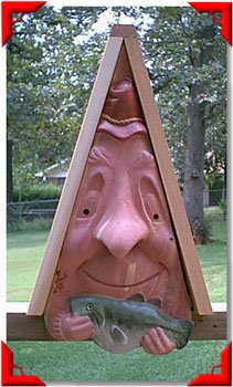 Gnome Birdhouse - Painted Fisherman
