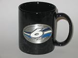 MARK MARTIN #6 Black Marble Coffee Mug with Pewter Logo