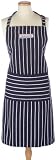 Mahogany French Bistro 100-Percent Cotton Apron, Navy