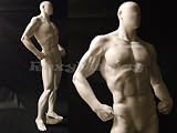 MD-MANW Mascular Male Mannequin Matte White Color Fiberglass