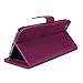 iPhone 6 Case, Abacus24-7 Leather Wallet with Flip Cover and Stand, Purple