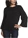 Mac & Jac Women's Soft And Fuzzy Cable Sweater,Black,Large