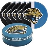 Five Piece Tin Coaster Set - Jacksonville Jaguars