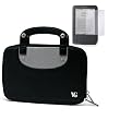 Black Executive Leather case for Amazon Kindle 6 Inch latest generation with handle + Kindle Screen Protector Screen Guard