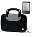 Black Executive Leather case for Amazon Kindle 6 Inch latest generation with handle + Kindle Screen Protector Screen Guard