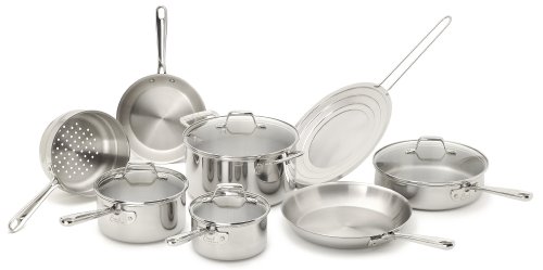 Emeril E914SC64 PRO-CLAD Tri-Ply Stainless Steel Dishwasher Safe 12-Piece Cookware Set - Silver product image