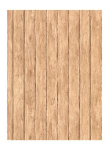 York Wallcoverings Best Of Country FK3899 Bead Board Wallpaper, Light Brown by York Wallcoverings