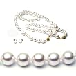 AAA Quality 3-Piece Round 6.5-7mm White Akoya SaltWater Cultured Pearl Necklace & Bracelet & Earrings