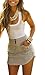 VIISHOW Women Casual Style Sleeveless Side Split Tee Shirt Sexy Mini Dress