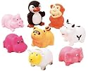 Elegant Baby 8 Piece Bath Squirties Gift Set in Vinyl Zip Bag - Animal