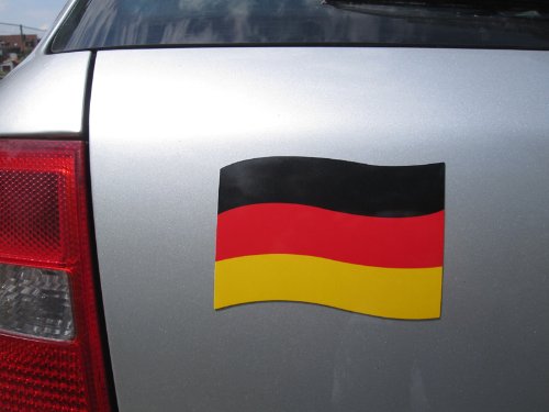 Deutschland Fahne/Flagge (10 cm x 14 cm) Magnetfolie, EM 2012, Motorrad, Auto bis 120 km/h