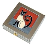 Red Sitting Kitty Pill Box Large