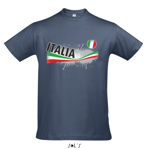 Fanshirt Herren ITALIA, Italien Ländershirt EM / WM Trikot S-XXL , Denim , M