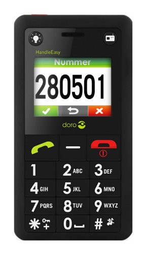 Doro - HandleEasy 330 - Tlphone portable - Afficheur couleur trs lisible / touches extra-larges / gros caractres - SMS - Noir