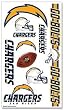 San Diego Chargers Temporary Tattoos - SET OF 6 - Sports Merchandise