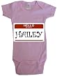 HELLO MY NAME IS HAILEY - Name-series - White Or Pink Onesie / Baby T-shirt