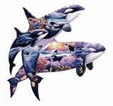 Steve Sundram Orcas at Play Shaped Jigsaw Puzzle 1000pc