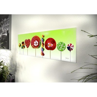 Glasbild Wandbild Motiv "Lolli" Material Glas