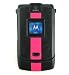 Motorola RAZR V3 V3c V3i V3m 2-Tone Crystal Snap-on Case - 4 Color Options, BLACKMAGENTA