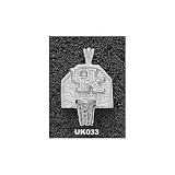 Kentucky Wildcats Solid Sterling Silver ''UK'' Backboard Pendant