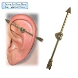 Arrow Thru Heart Titanium Industrial Barbell - 14 Gauge - 1.5 Inch