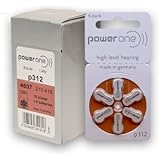 PowerOne Size 312 Hearing Aid Batteries (120)