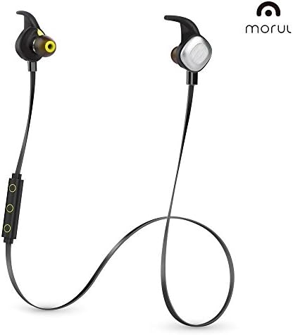 MORUL U5PLUS Bluetooth Headphones V4.1 Wireless Sports Headphones in-Ear Stereo Noise Cancelling Waterproof Running Headset Built-in Mic/APT-X for iPhone Samsung Galaxy and Android Phones