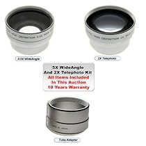 Wide & Telephoto Lens Kit for Kodak Easy-share P850 ++