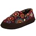 ACORN Women's Polar Moc II Slipper,Chocolate Dots,Large (US Women's 8-9 M)