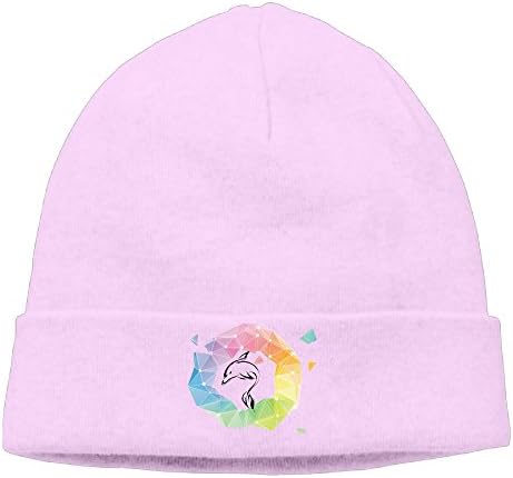 Color Dolphin Geometry Simple Line Print Classic Wool Cap