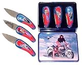3 pc Set Motorcycle Collector Knives