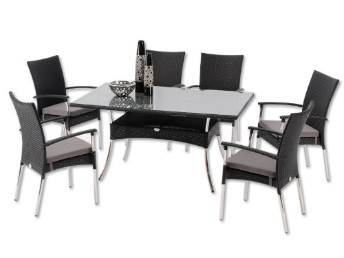 Gartenmöbel Rattan Essgruppe Aberdeen