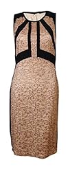 Glittering Lace Sleeveless Metallic/Nylon/Polyester Bateau Neck  Dress