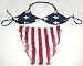 American Flag Lycra Bikini USA U.S. Stars Stripes