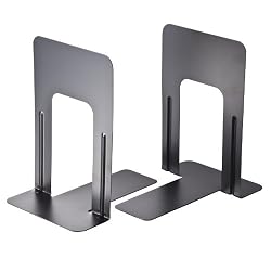 Officemate Bookends, 9 Inches, Non-Skid Base, Black, Pair (93051)