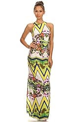 Polyester Floral Print Tropical Print Spring Summer Party Dress/Maxi Dress 