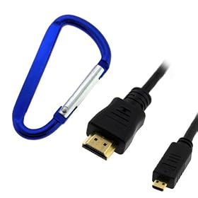 Gizmo Dorks High Speed Micro HDMI Cable (6 Feet) with Carabiner Key Chain for the Verizon Motorola Droid RAZR