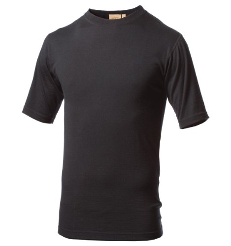 Minus33 100% Merino Wool Base Layer 704 MidWeight Short Sleeve Crew Neck Top Black XXXL