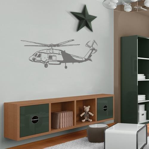 Camo Military Helicopter Sudden Shadows Wall 