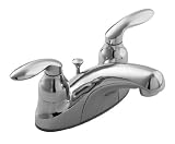 Kohler K-15243-4-CP Coralais Centerset Lavatory Faucet with Grid Drain and Lever Handles, Polished Chrome