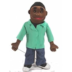30 Jordan African American Full half Body Puppet Rem. Legs by Puppet Revelation